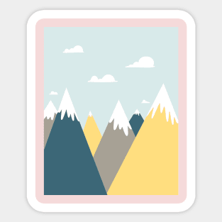 snow peaks mountains Sticker
